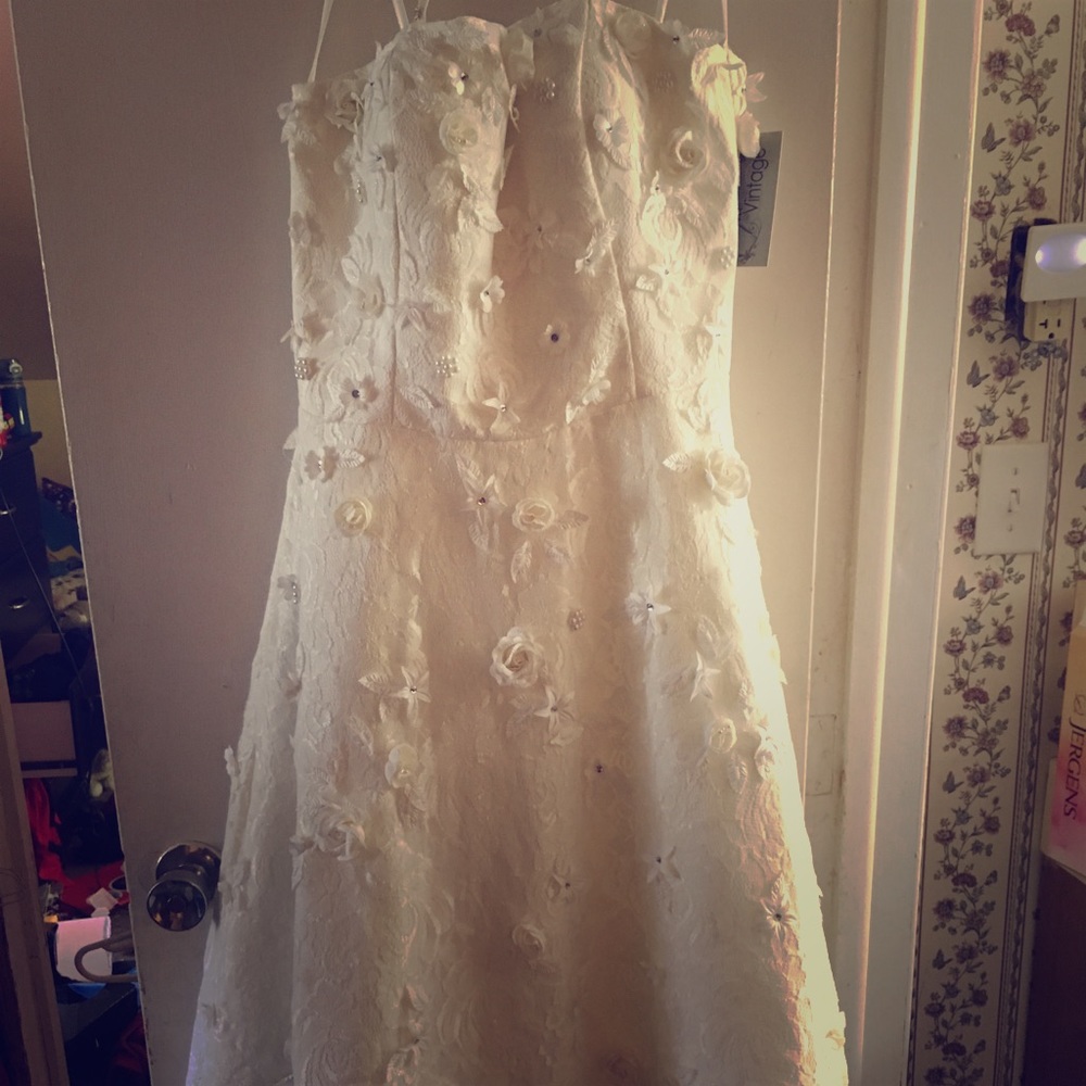 Unique Vintage brand wedding dress/prom dress sz L